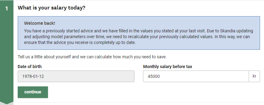 Step 1 – Pension Objective
