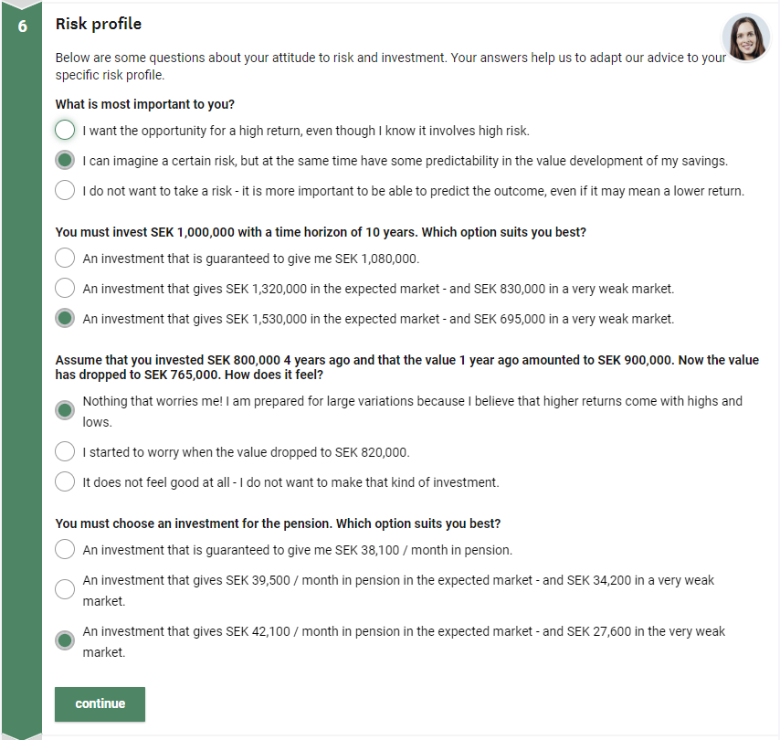 Step 6 – Risk Profile